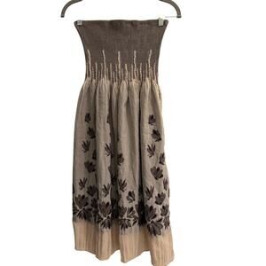 Lapis Anthropologie One Size Fits Most Strapless Dress Boho Festival Hippie